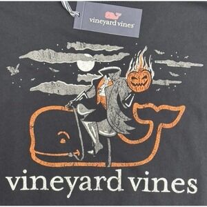 Vineyard Vines Black Halloween Long Sleeve Headless Horseman NWT LARGE